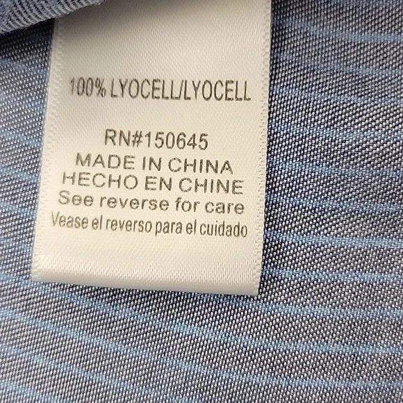 STANDARD GRACE WOMEN'S 3/4 SNAP UP LONG SLEEVE CHAMBRAY STONE WASH TOP SIZE M - Picture 10 of 11